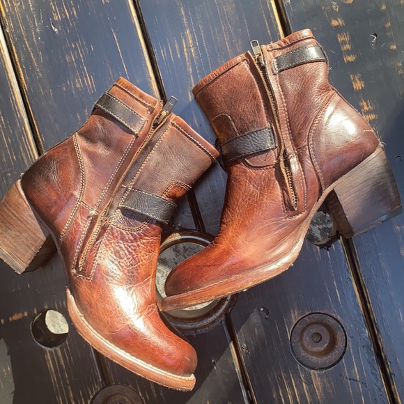 Bed Stu Ankle Boots with Double Buckle detail - Picture 3 of 14